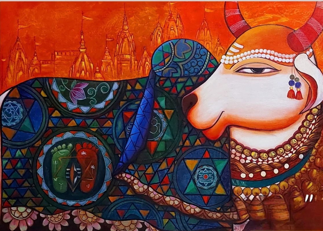 Whispers of Mythology: Acrylic Narratives on Canvas