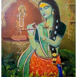 Melody of devotion Acrylic painting on canvas