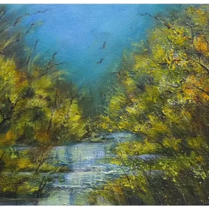 Landscape Painting Acrylic Knife Painting On Canvas