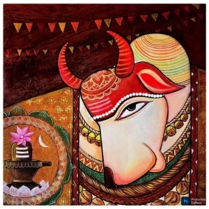 Nandi Acrylic painting on stretched canvas