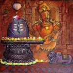 Shiva Acrylic painting on stretched canvas