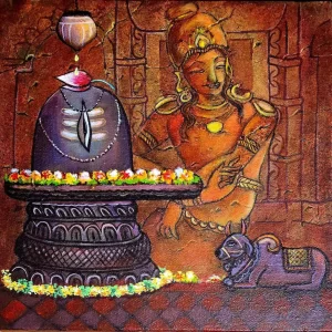Shiva Acrylic painting on stretched canvas
