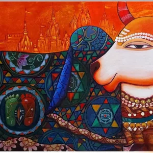 Nandi Acrylic painting on stretched canvas