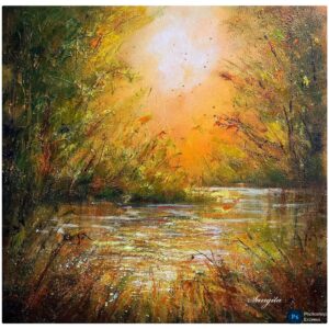 Palette knife acrylic painting