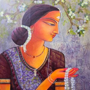 Acrylic Painting of Worshipper