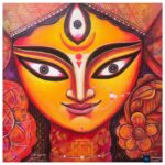 Acrylic Painting of Durga