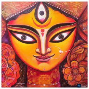 Acrylic Painting of Durga