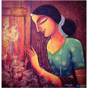 Silent Reflections (Acrylic painting on canvas)